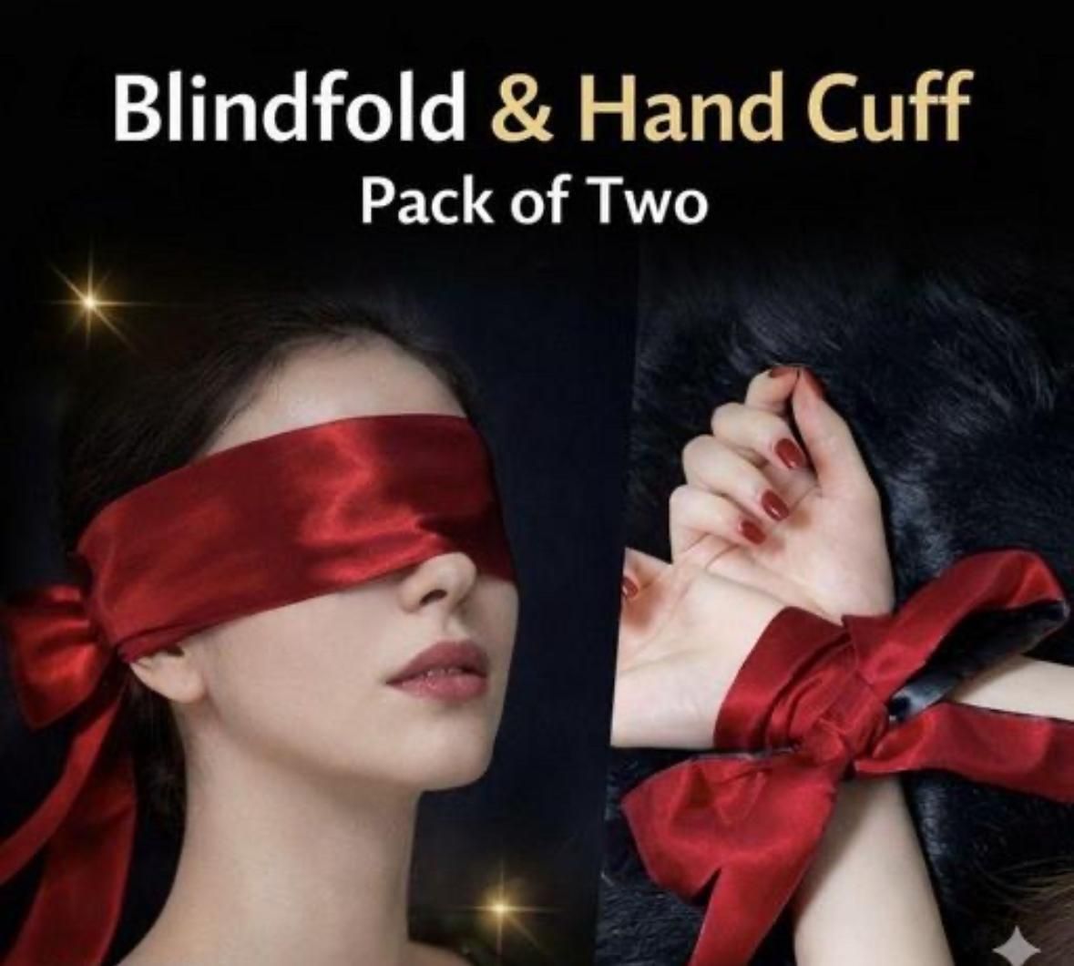 rishkart Pack of 2| satin Blindfold and hand cuff|-picture-17