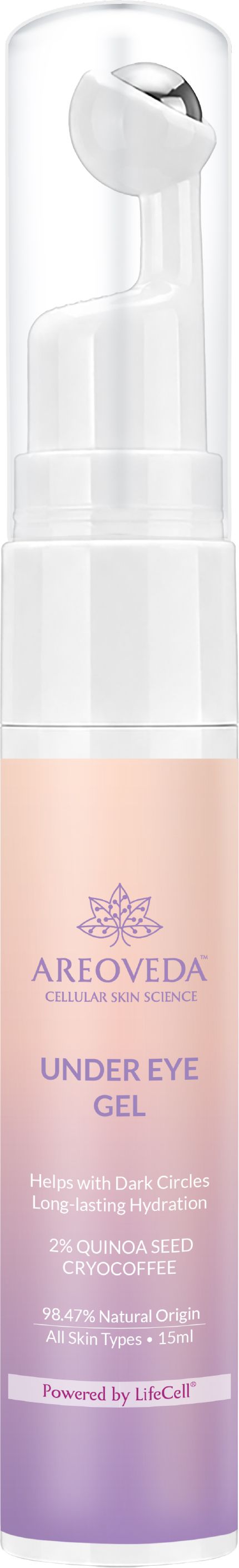 areoveda Under Eye Gel with Soothing Massage Roller | Reduces Dark Circles & Puffiness-picture-11