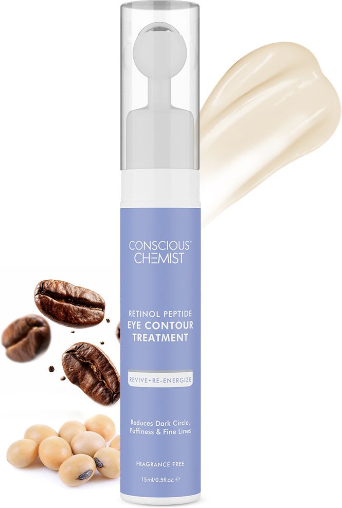 conscious chemist Retinol Peptide Eye Cream | Massage Roller | Fades Dark Circles & Puffiness-picture-28