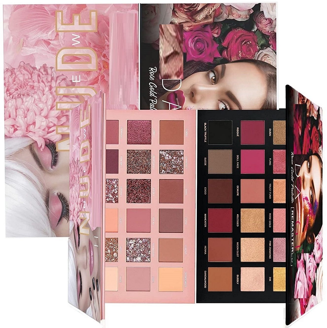 36 Colors Combo Matte Shimmer EyeShadow Palette Rose Gold + Nude 36 g-image-45