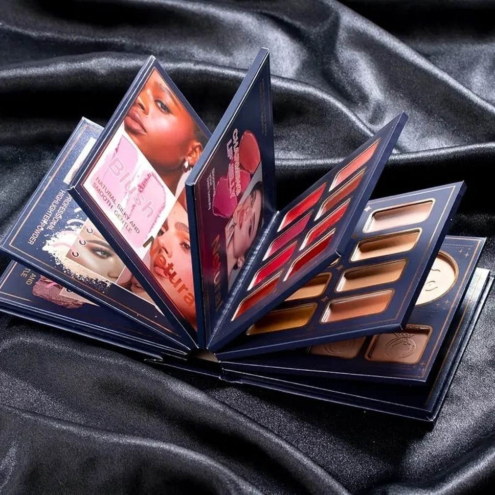 Makeup Book Palette All in 1 Eyebrow Blusher Highlighter Eyeshadow Lipstick 140 g-image-23