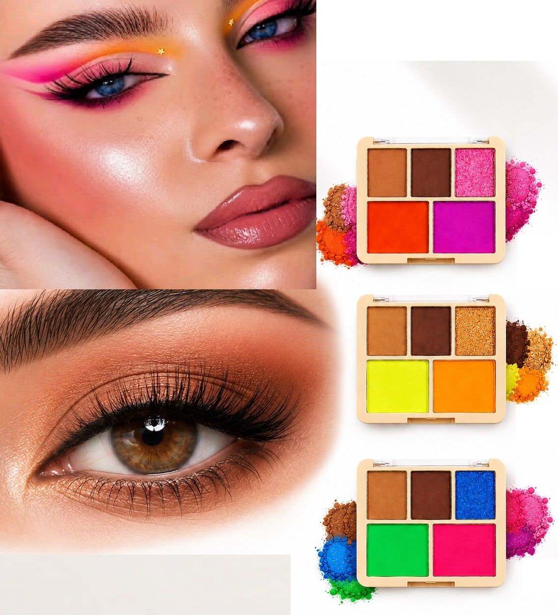 Professional Pigmented Eyeshadow Palette With Colour Full look 9 g-image-38