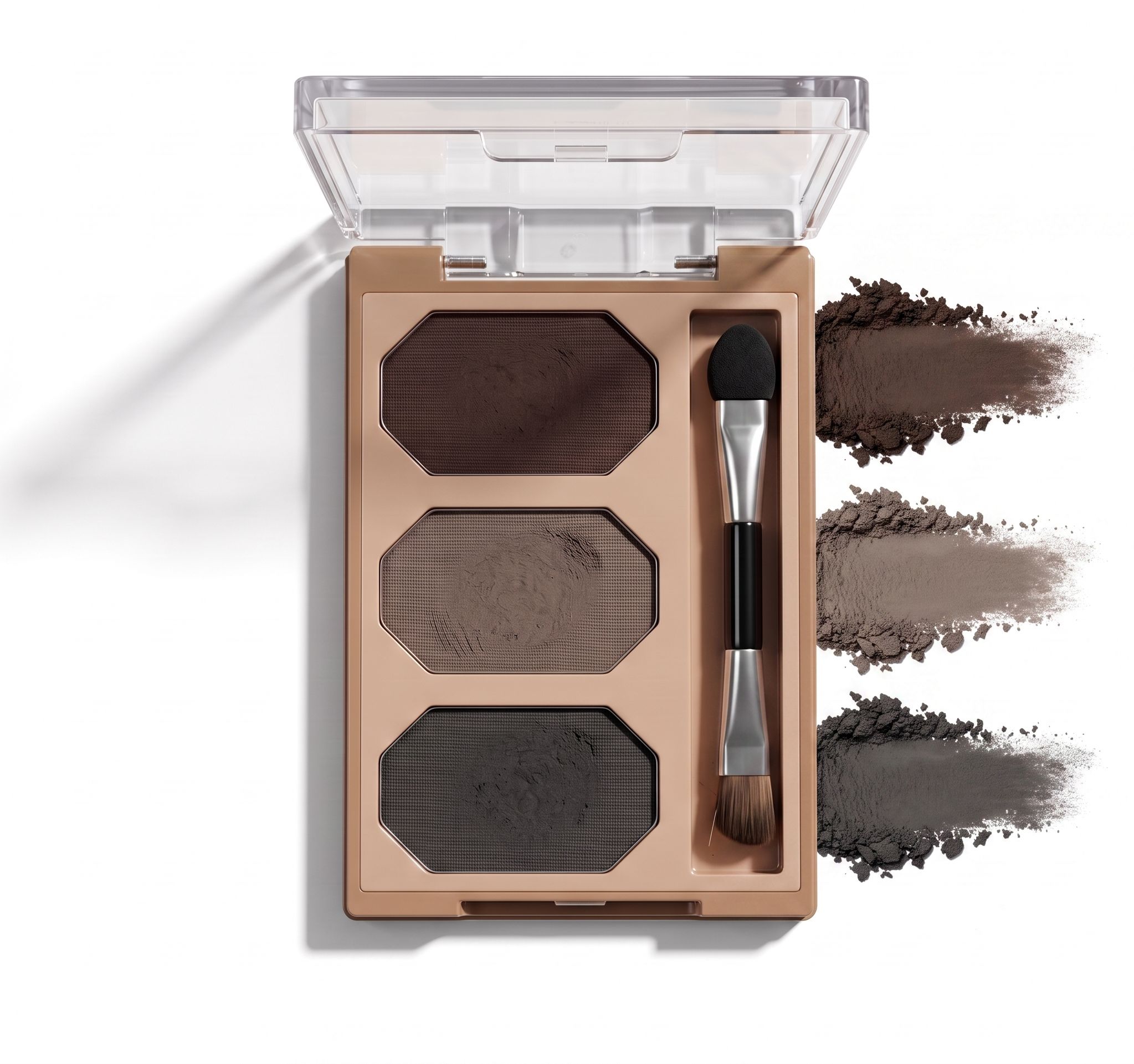 3-in-1 Eyebrow Powder Palette Kit with Dual Ended Applicator Brush 9 g-image-9