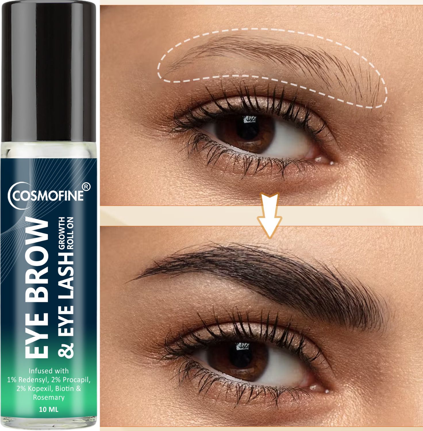 cosmofine Eyebrow And Eyelash Growth Serum Grow naturally, boosts eye lashes growth 10 ml-picture-10