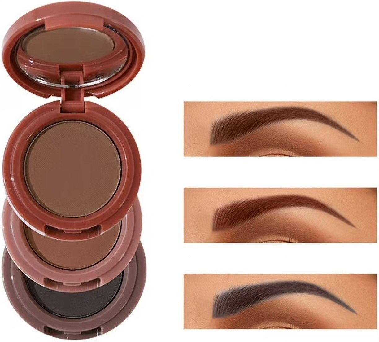 BEST High pigment Mini 3 Color eyebrow Powder Palette Waterproof 4.8 g-image-11