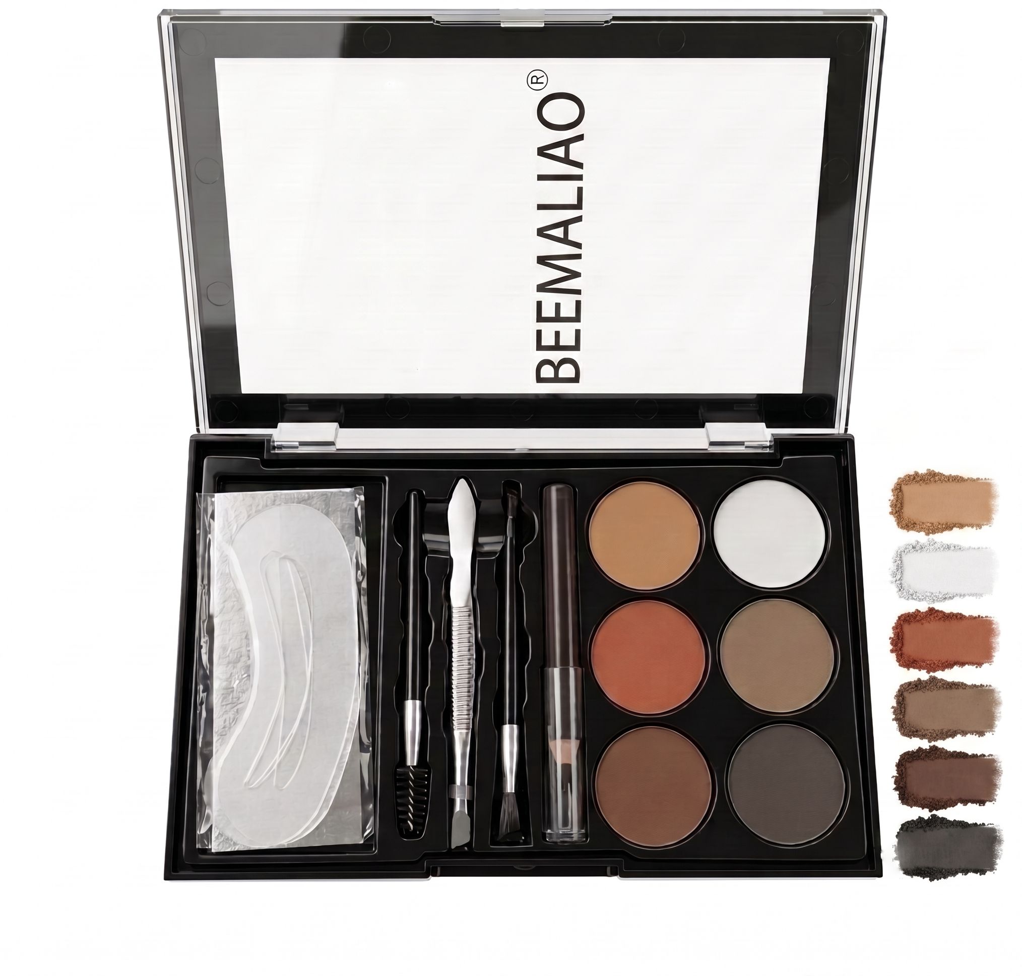 All-in-One Eyebrow Palette Kit with Stencils and Tools 18 g-image-5