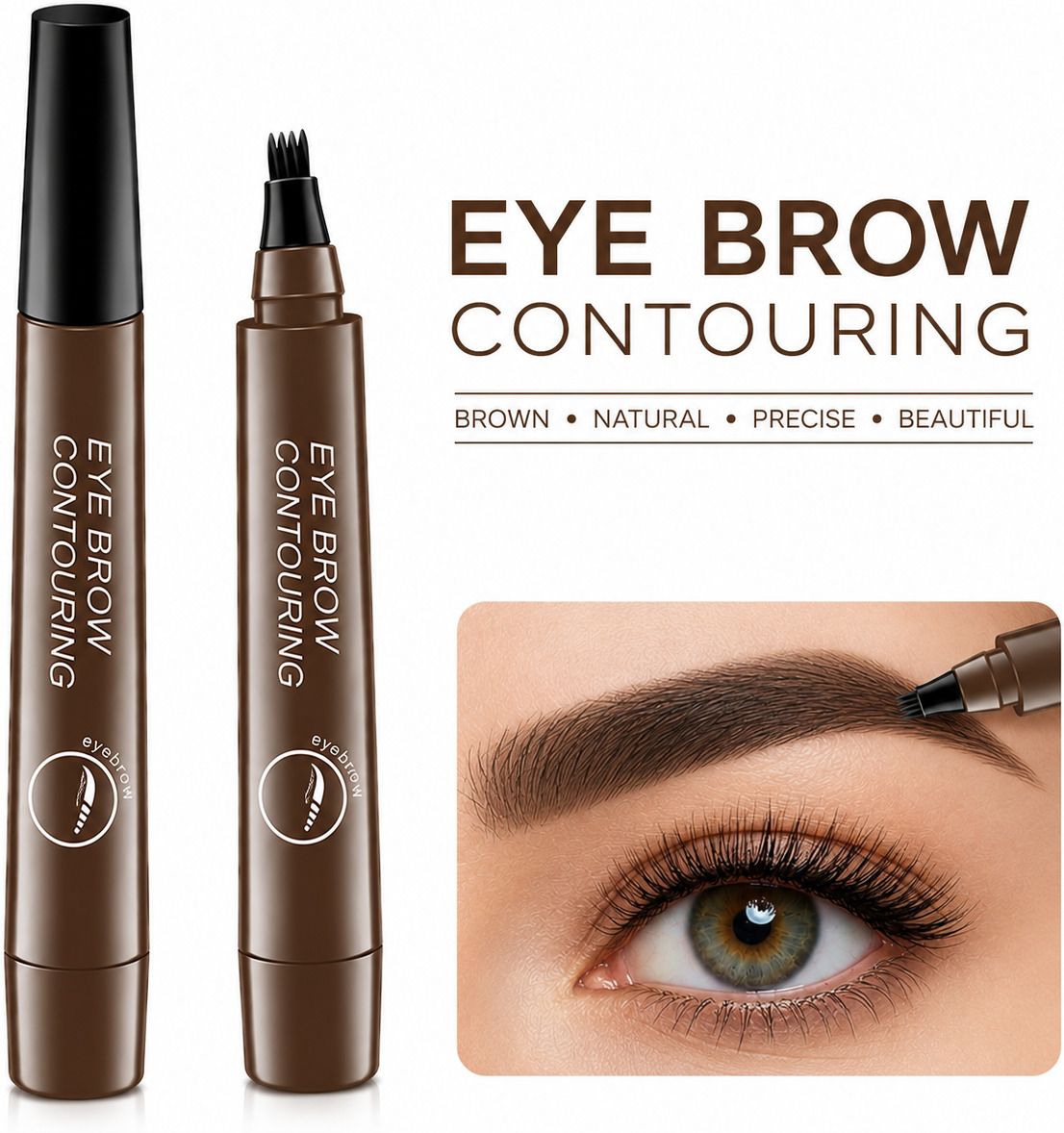 froxy carts Professional Eyebrow Pencil for Defined Brows, Eyebrow Filler Dark Brown-picture-11