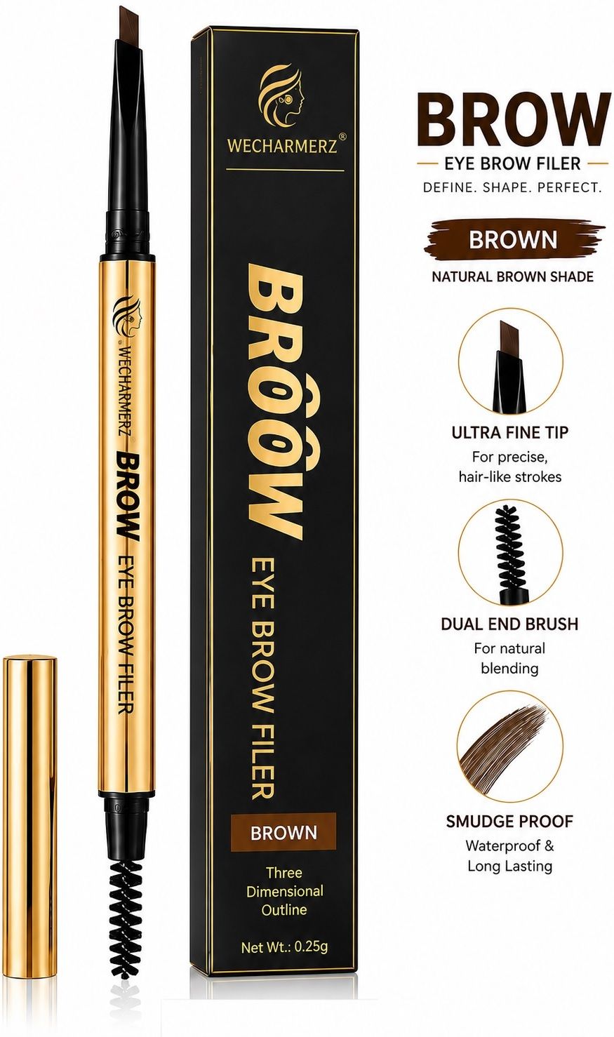 Precision Angled Tip Eyebrow Filler with Brush Natural-image-43