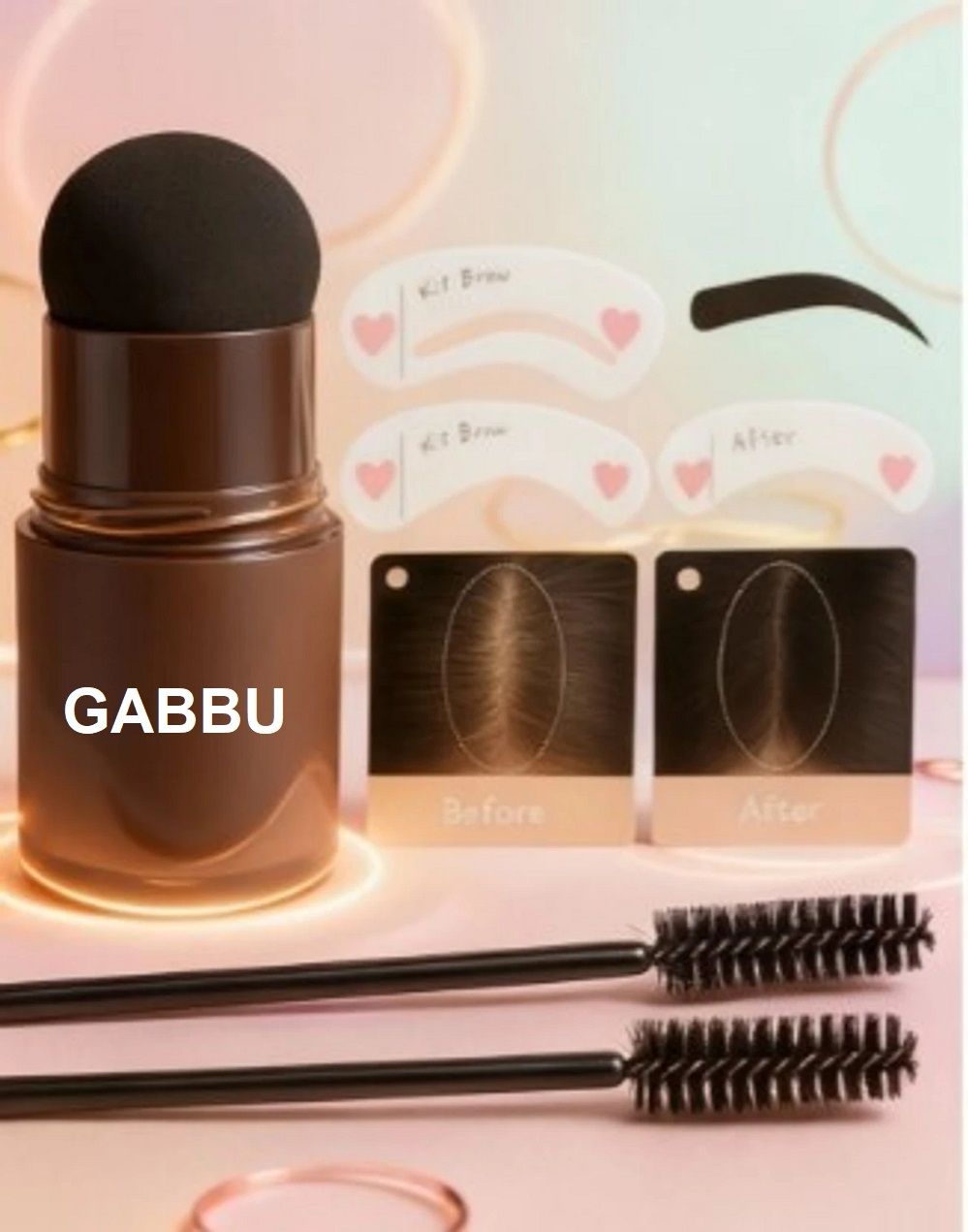 gabbu Hairline Powder Hair Toppers for Women & Men02 Eyebrow Stencil-picture-13