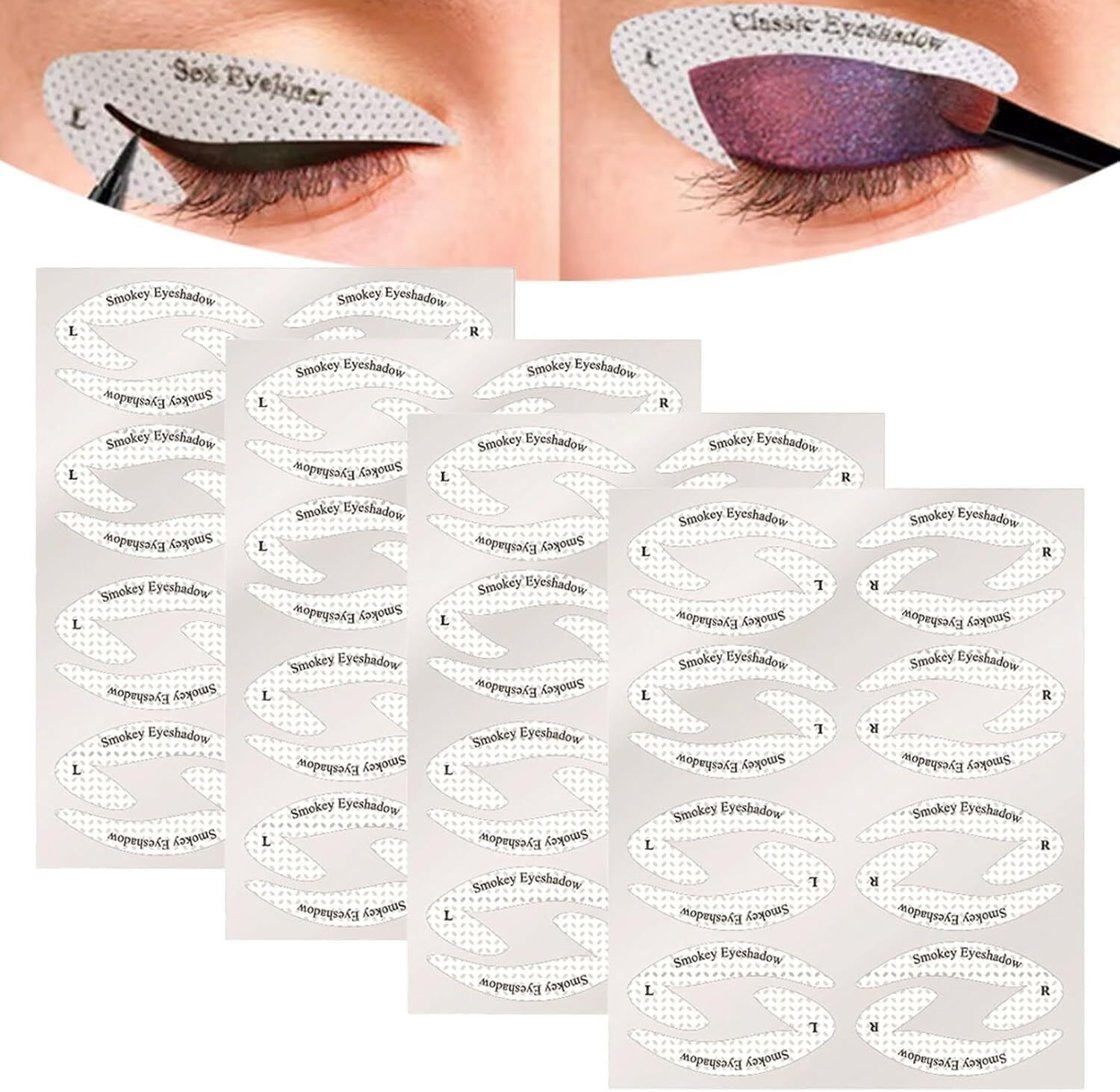 Reusable Eyeliner Stencil for Winged Eyeliner | Cat Eye Makeup Template Stickers 10 g-image-6
