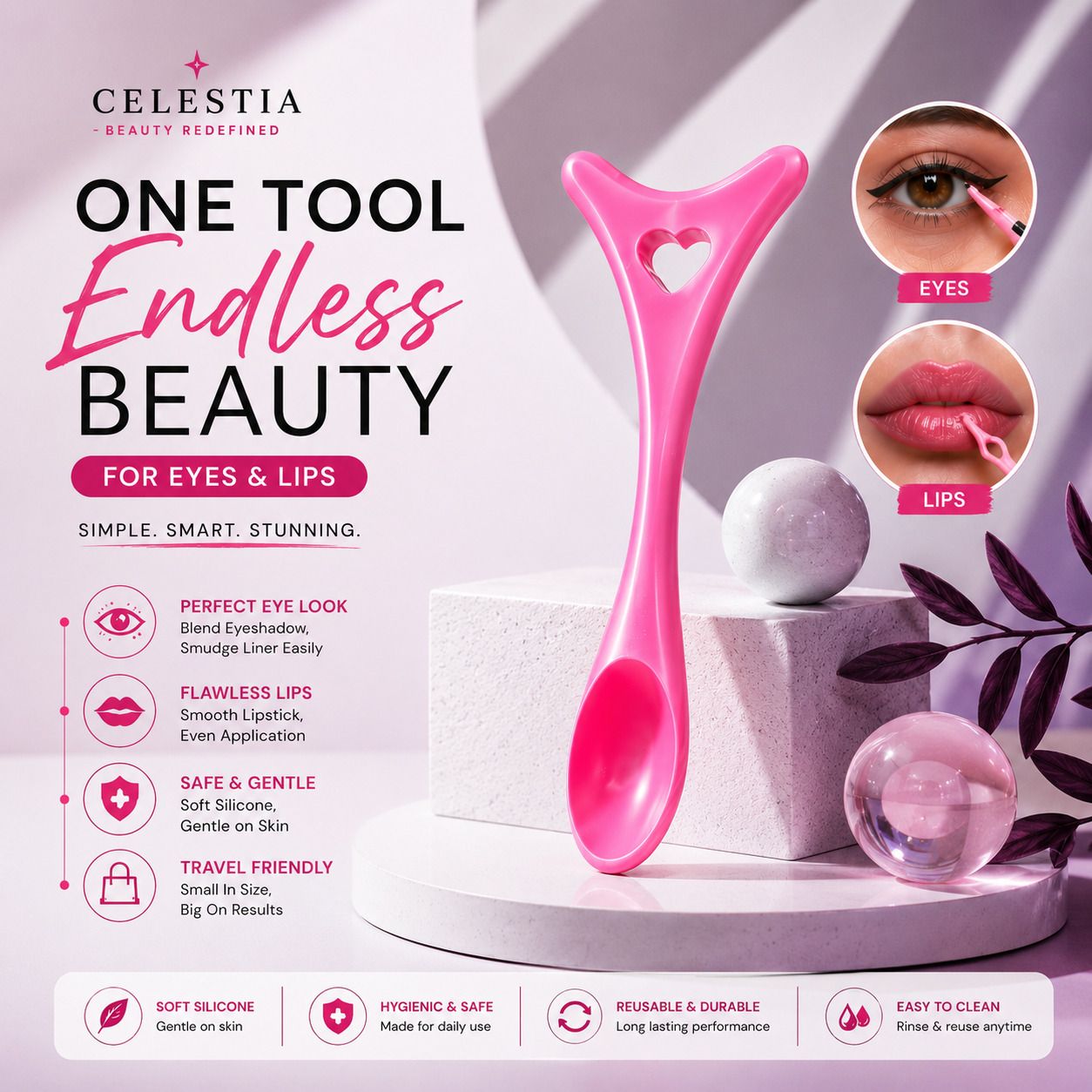 Precision Eye & Lip Makeup Stencil Tool for Daily Beauty Routine Eyebrow Stencil-image-11
