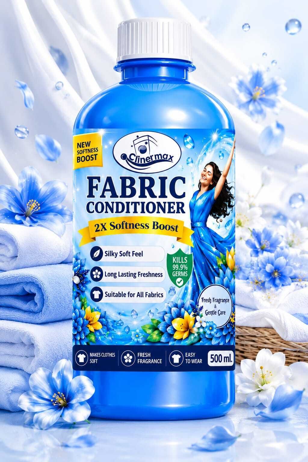 clinermax Baby Fabric Conditioner 500ml | Gentle After Wash Fabric Care Liquid-picture-13