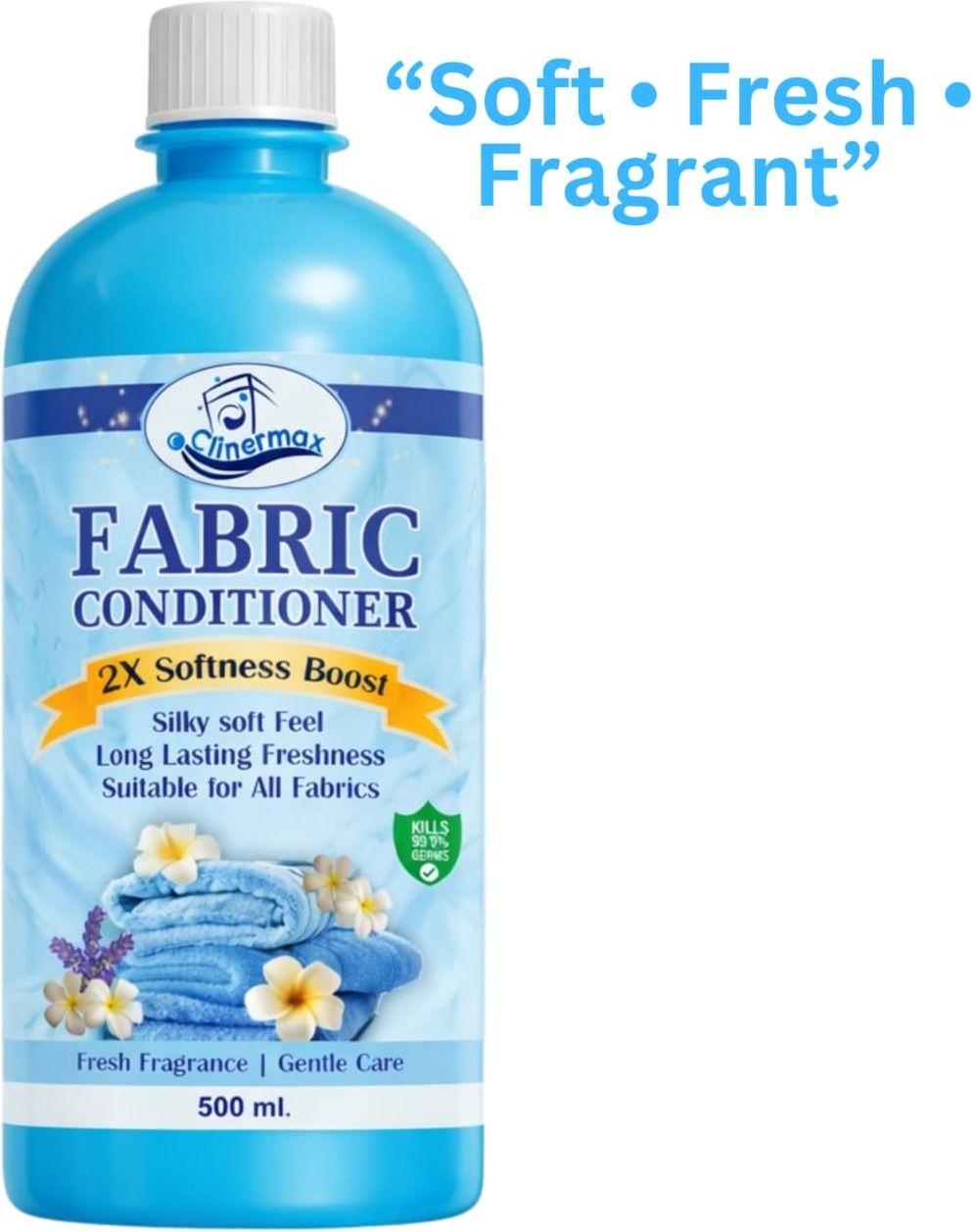 clinermax Fabric Conditioner Liquid 500ml | Fresh Fragrance | Soft Smooth Fabric-picture-42