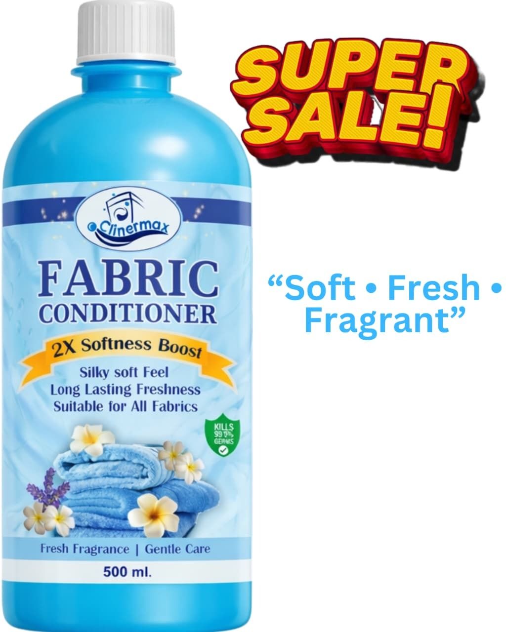 Laundry Fabric Conditioner Liquid 500ml | Soft Clothes & Fresh Fragrance-image-43
