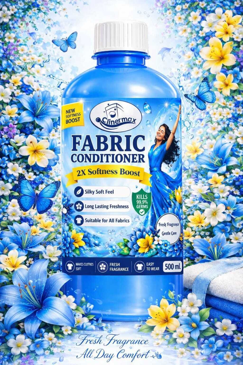 clinermax Baby Fabric Conditioner 500ml | After Wash Softener with Fresh Fragrance-picture-11
