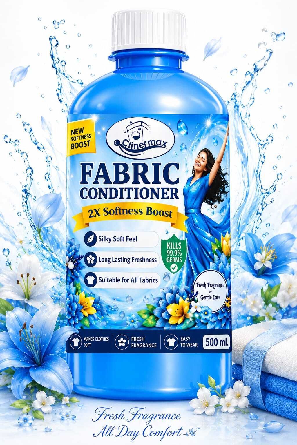 clinermax Fabric Conditioner 500ml | After Wash Liquid Fabric Conditioner-picture-24