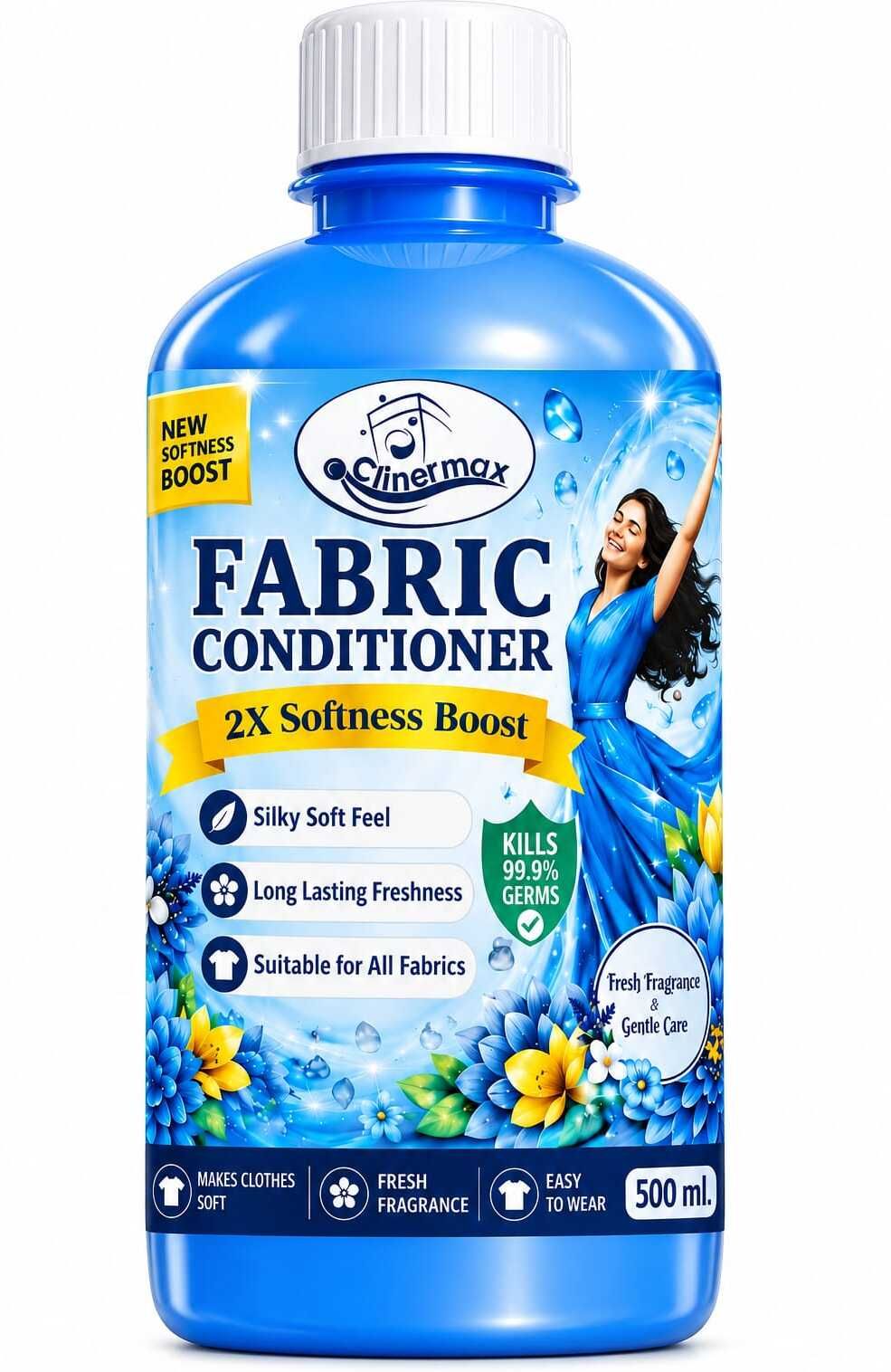 clinermax Baby Fabric Conditioner 500ml | After Wash Liquid Fabric Softener-picture-21