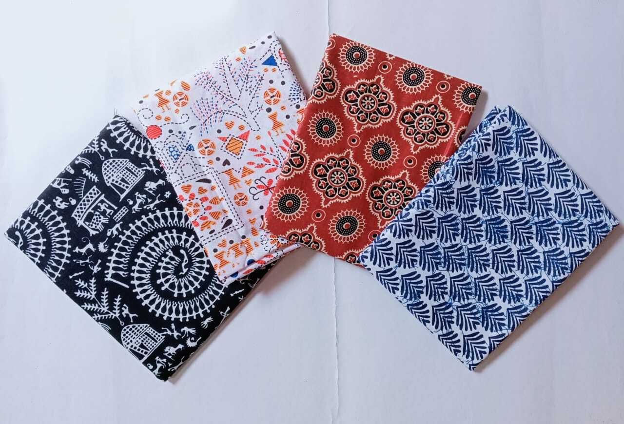 Unstitched Pure Cotton Blouse Material Printed-image-20