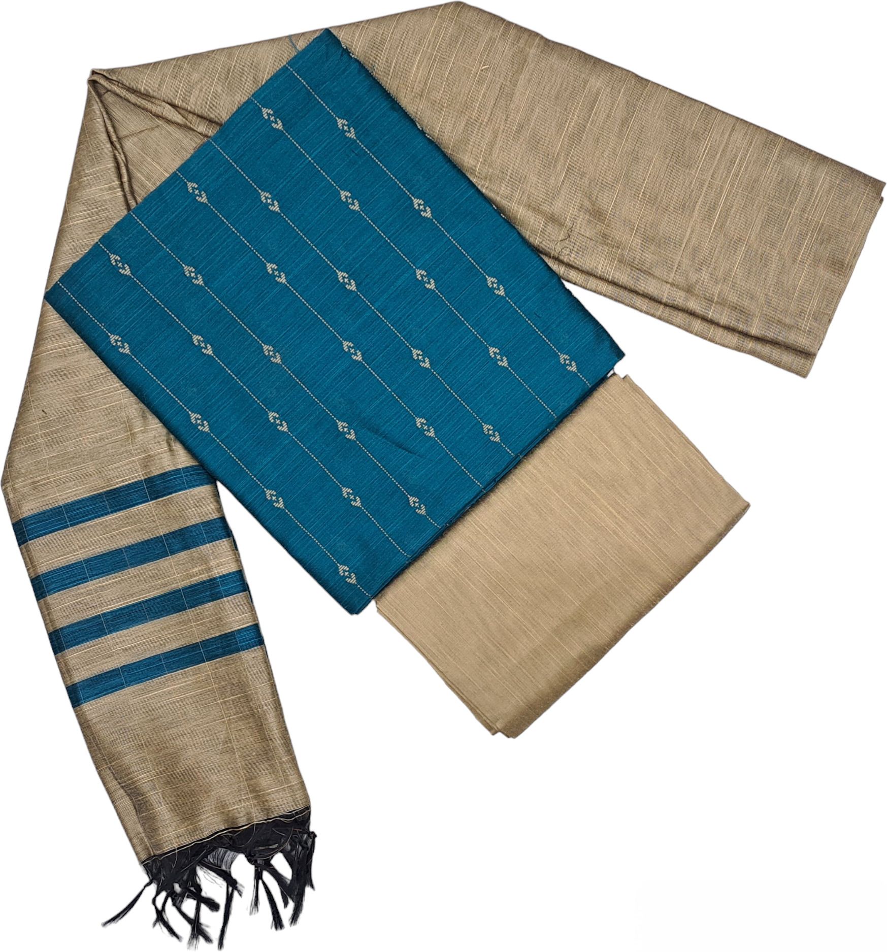 Unstitched Cotton Silk Salwar Suit Material Self Design-image-6