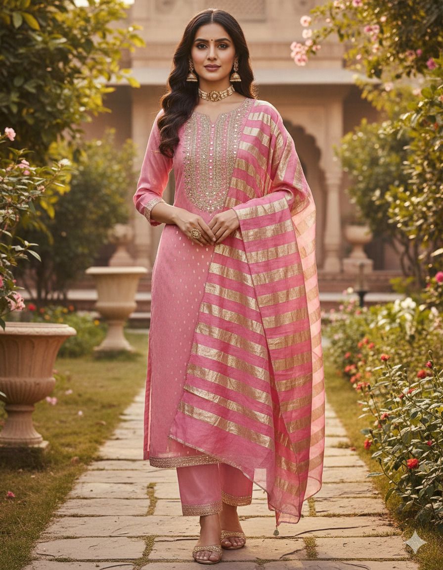 manvaa Unstitched Linen Blend Salwar Suit Material Embroidered-picture-2