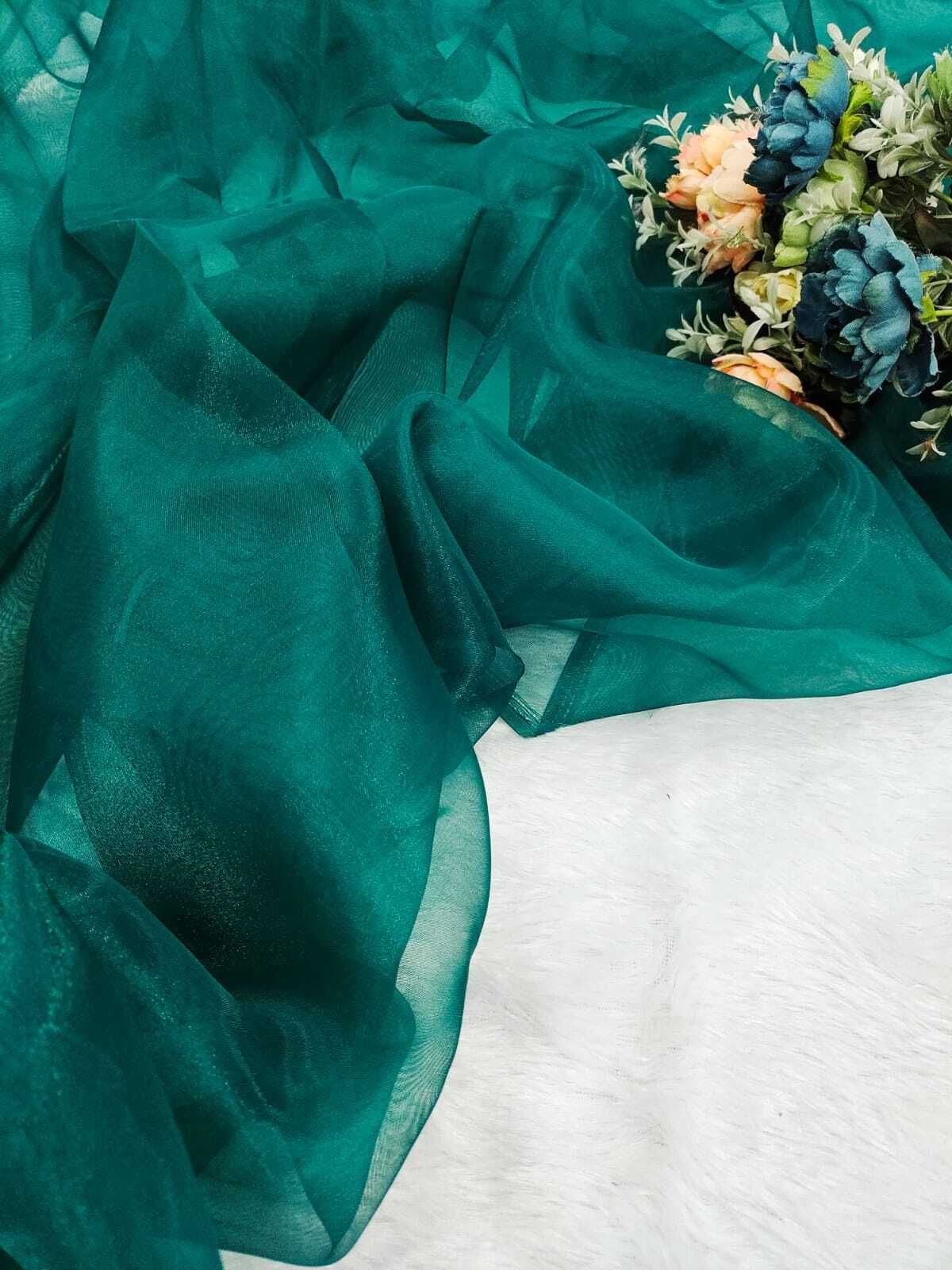 Unstitched Organza Multipurpose Running Fabric Solid-image-41