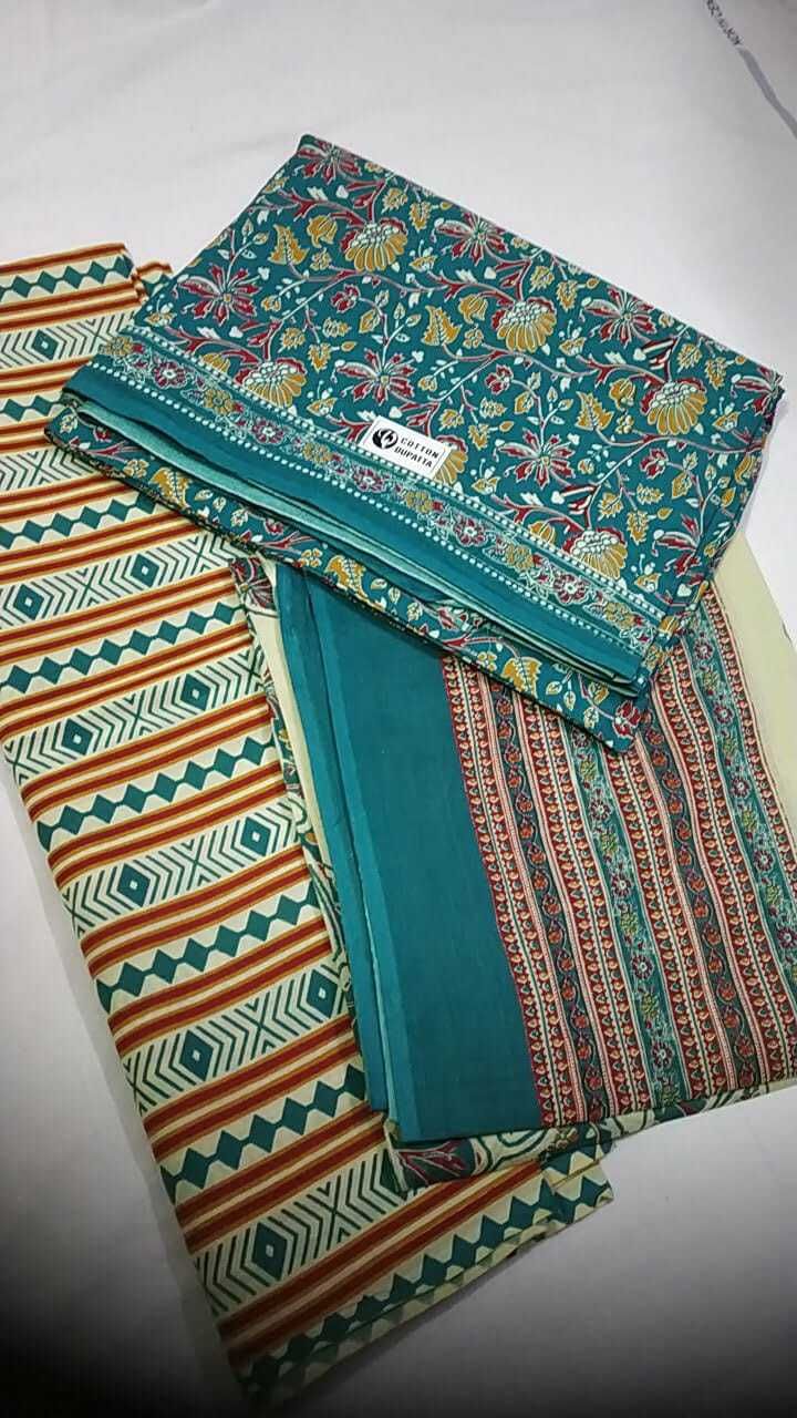 Unstitched Cotton Blend Kurta Fabric Printed-image-27
