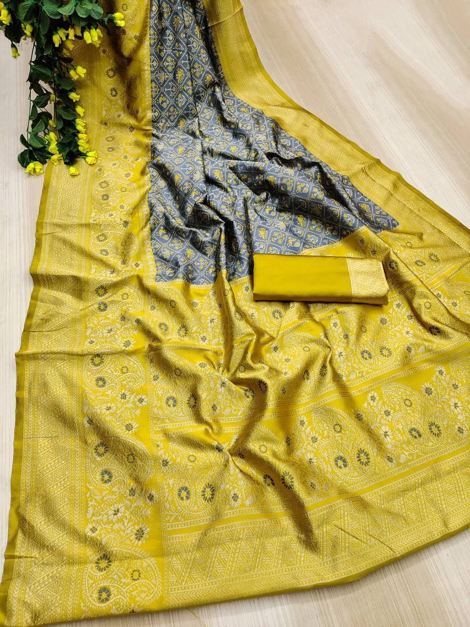 Unstitched Jacquard Blouse Material Embroidered-image-15
