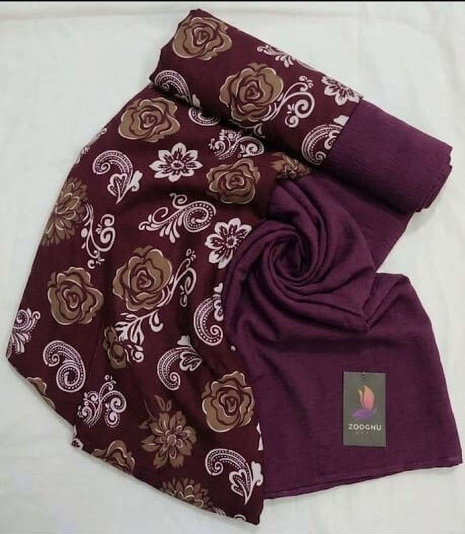 Unstitched Crepe Kurta Fabric Floral Print-image-10