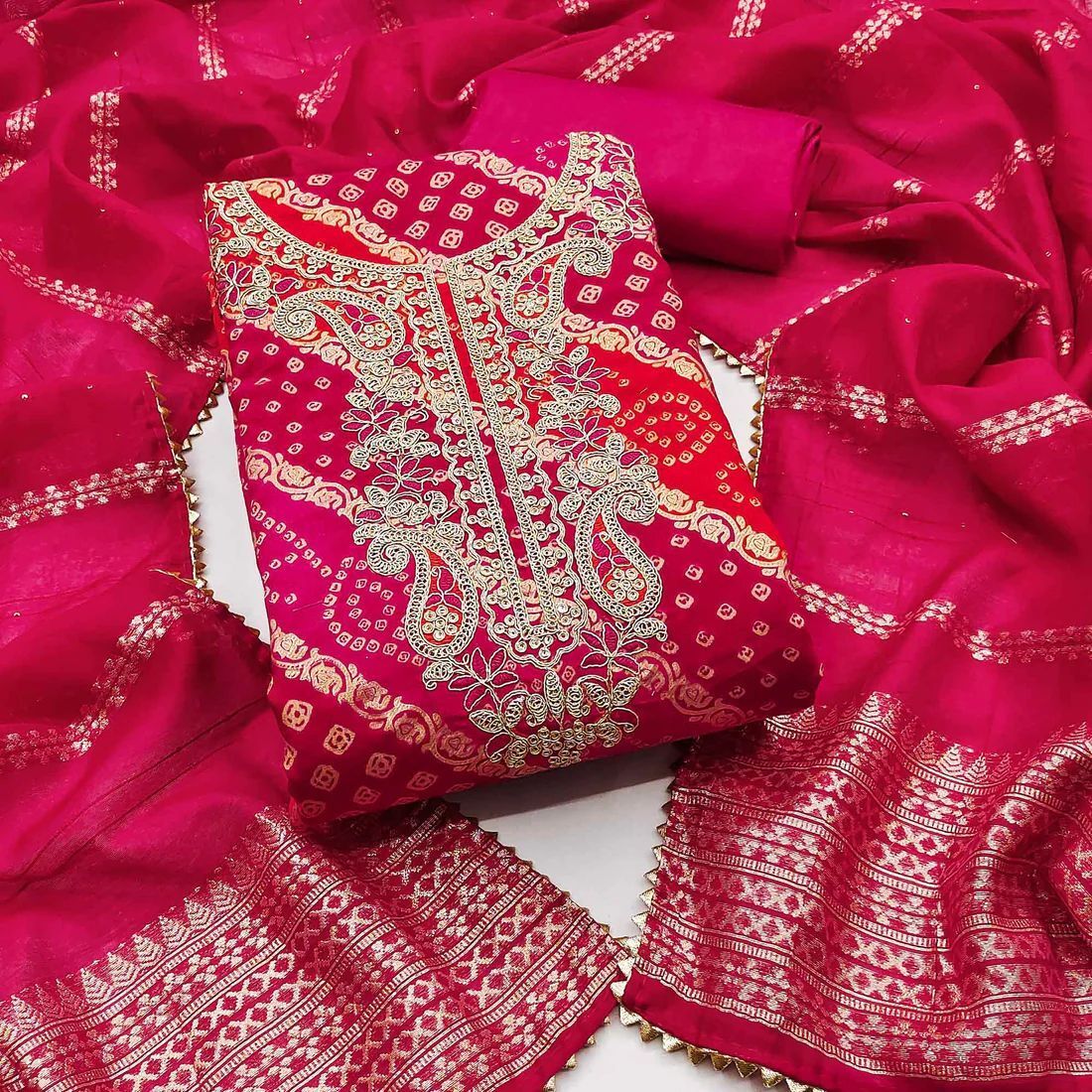 houseofcommon Unstitched Cotton Blend Salwar Suit Material Embroidered-picture-11