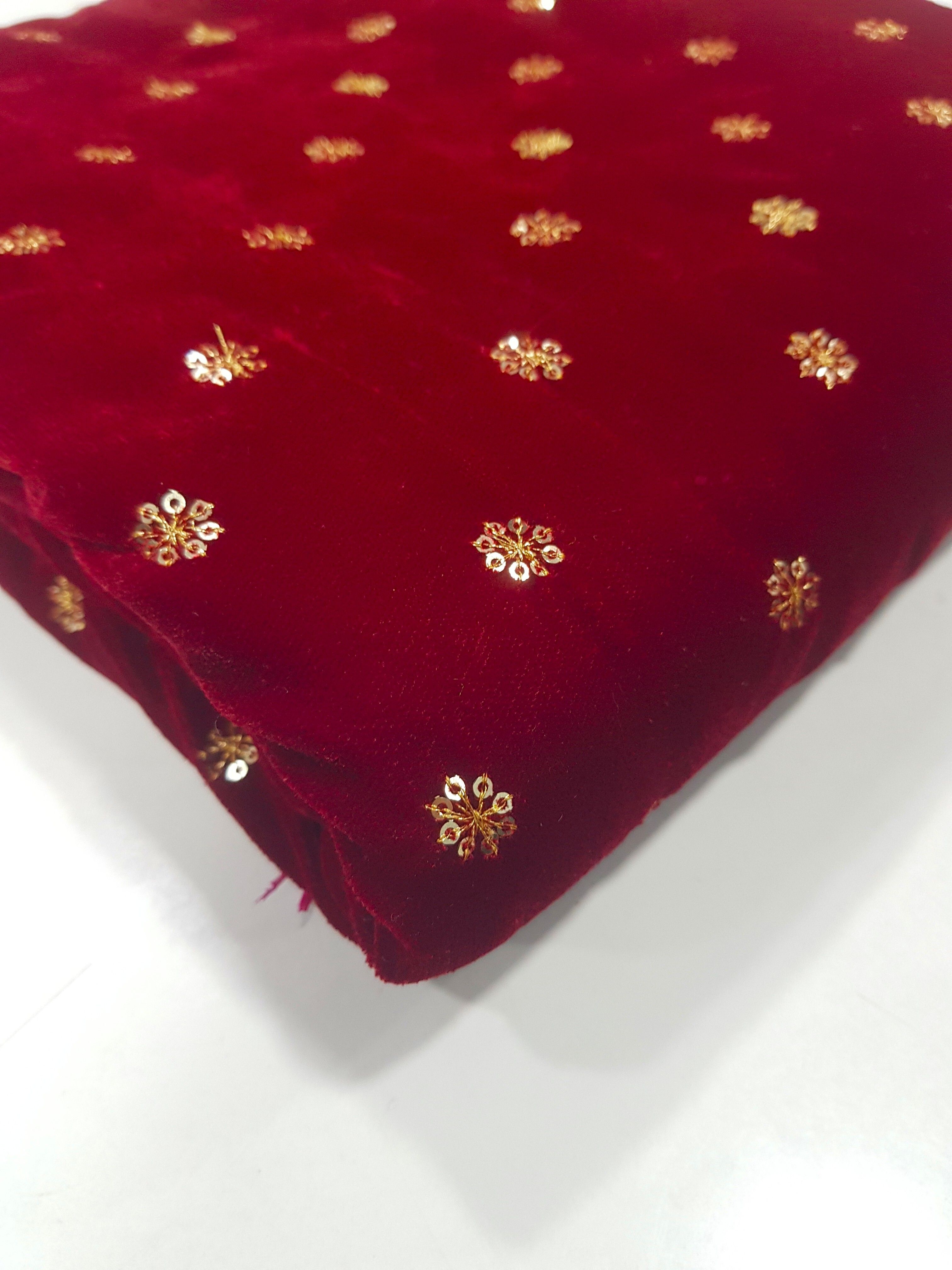 Unstitched Velvet Multi-purpose Fabric Embellished-image-49