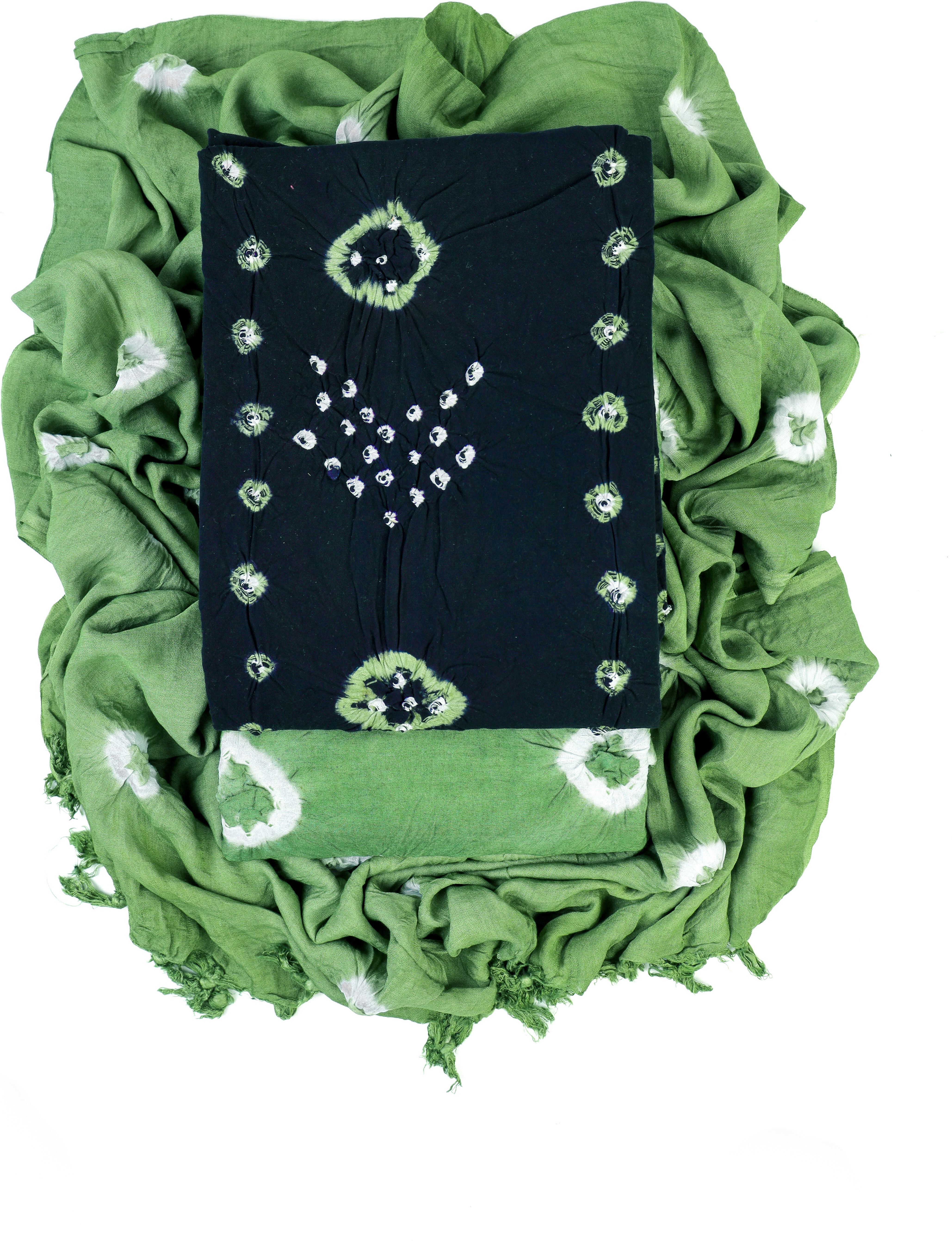 Unstitched Pure Cotton Kurta & Churidar Material Printed-image-28