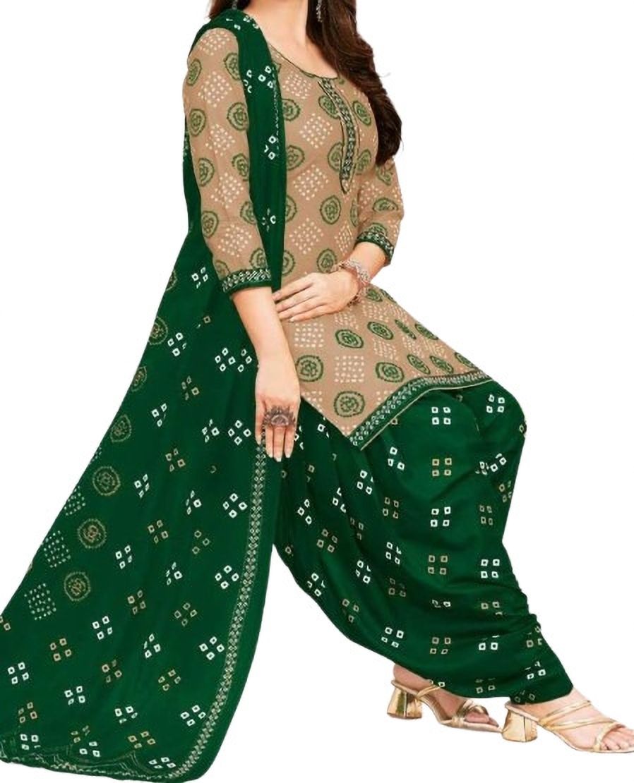 Unstitched Crepe Salwar Suit Material Printed-image-22