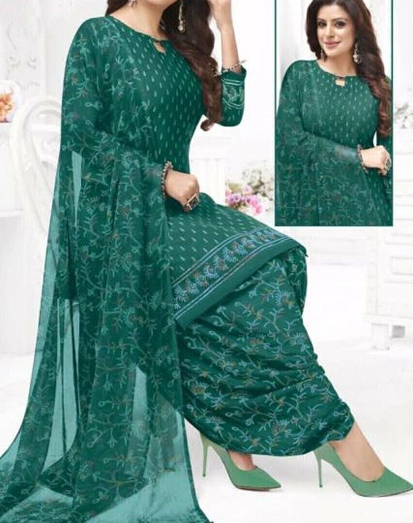 Unstitched Crepe Salwar Suit Material Self Design-image-12