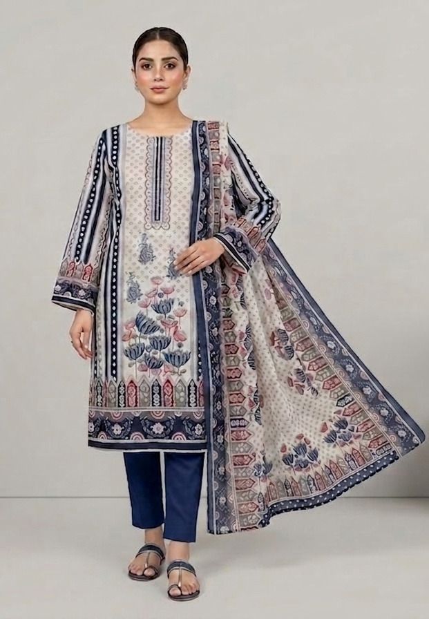 Unstitched Viscose Rayon Kurta & Palazzo Material Printed-image-26