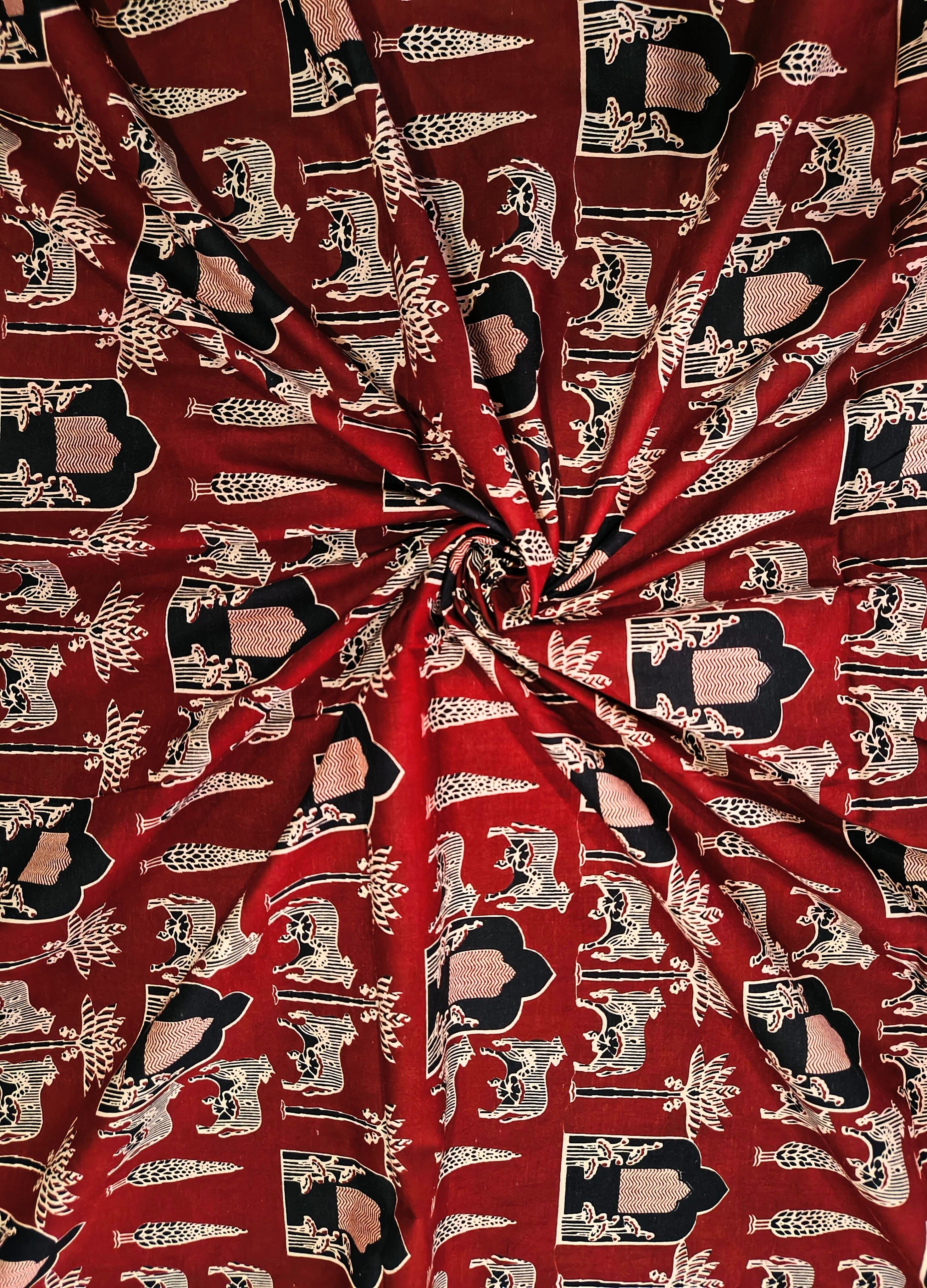 Unstitched Pure Cotton Kurta Fabric Printed