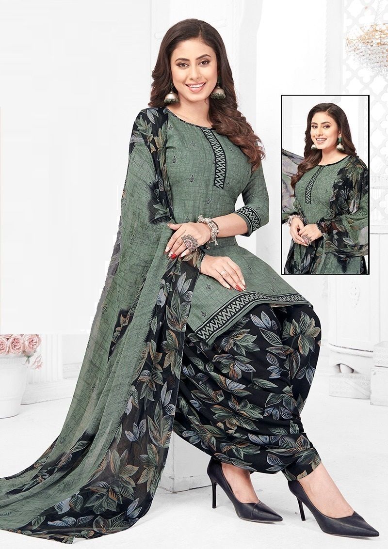 shyam enterprises Unstitched Crepe Salwar Suit Material Printed-picture-21