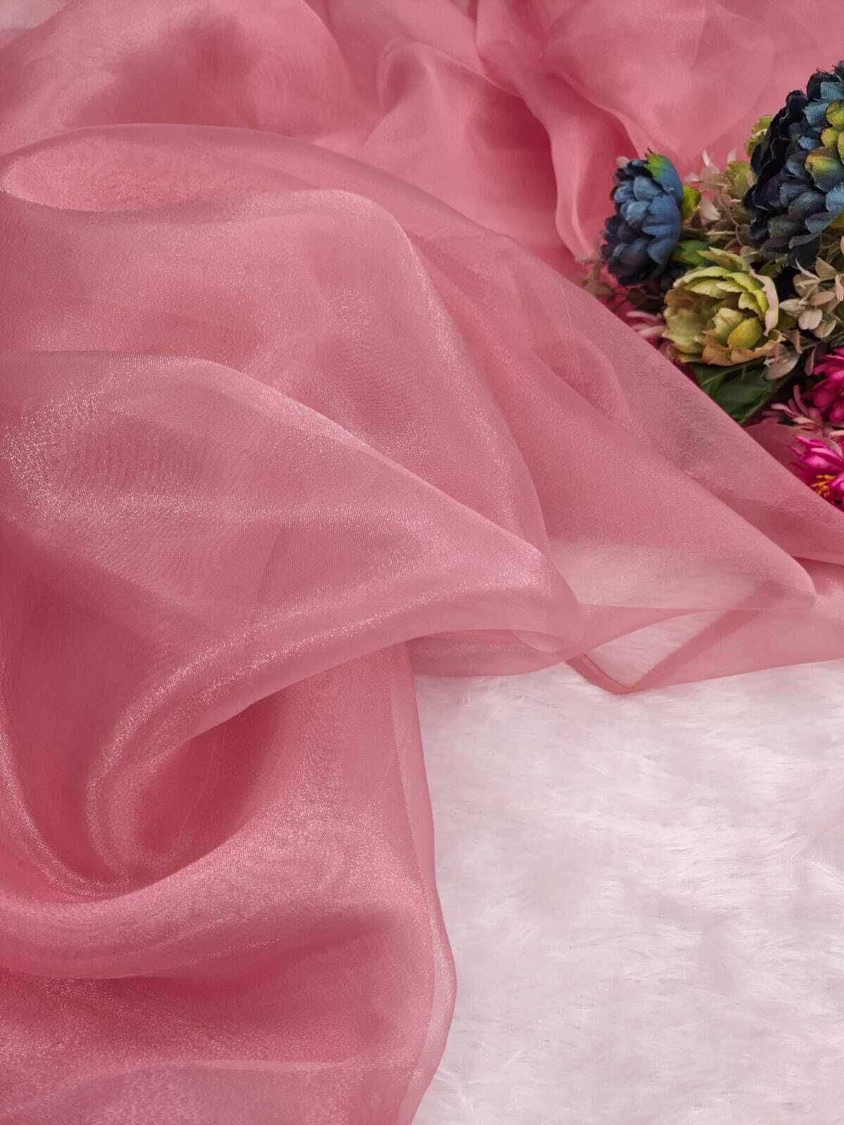 Unstitched Organza Multipurpose Running Fabric Solid-image-3