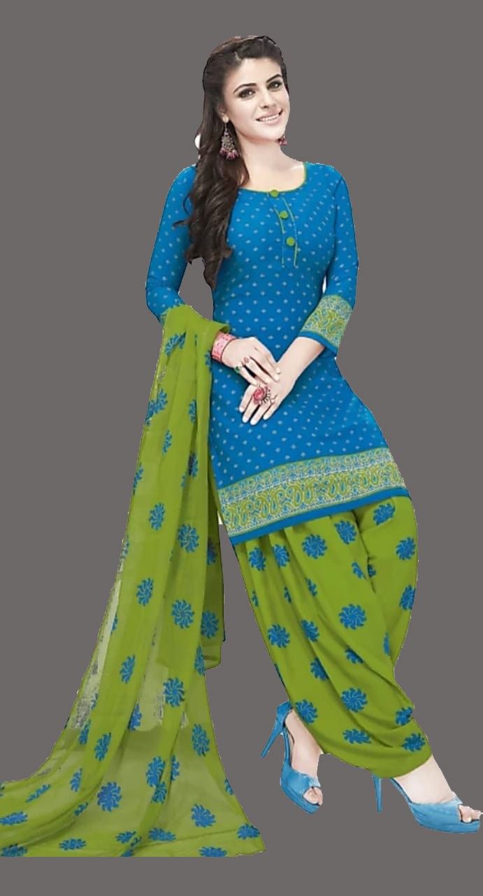 yashika Unstitched Crepe Salwar Suit Material Solid, Floral Print, Printed, Geometric Print-picture-39