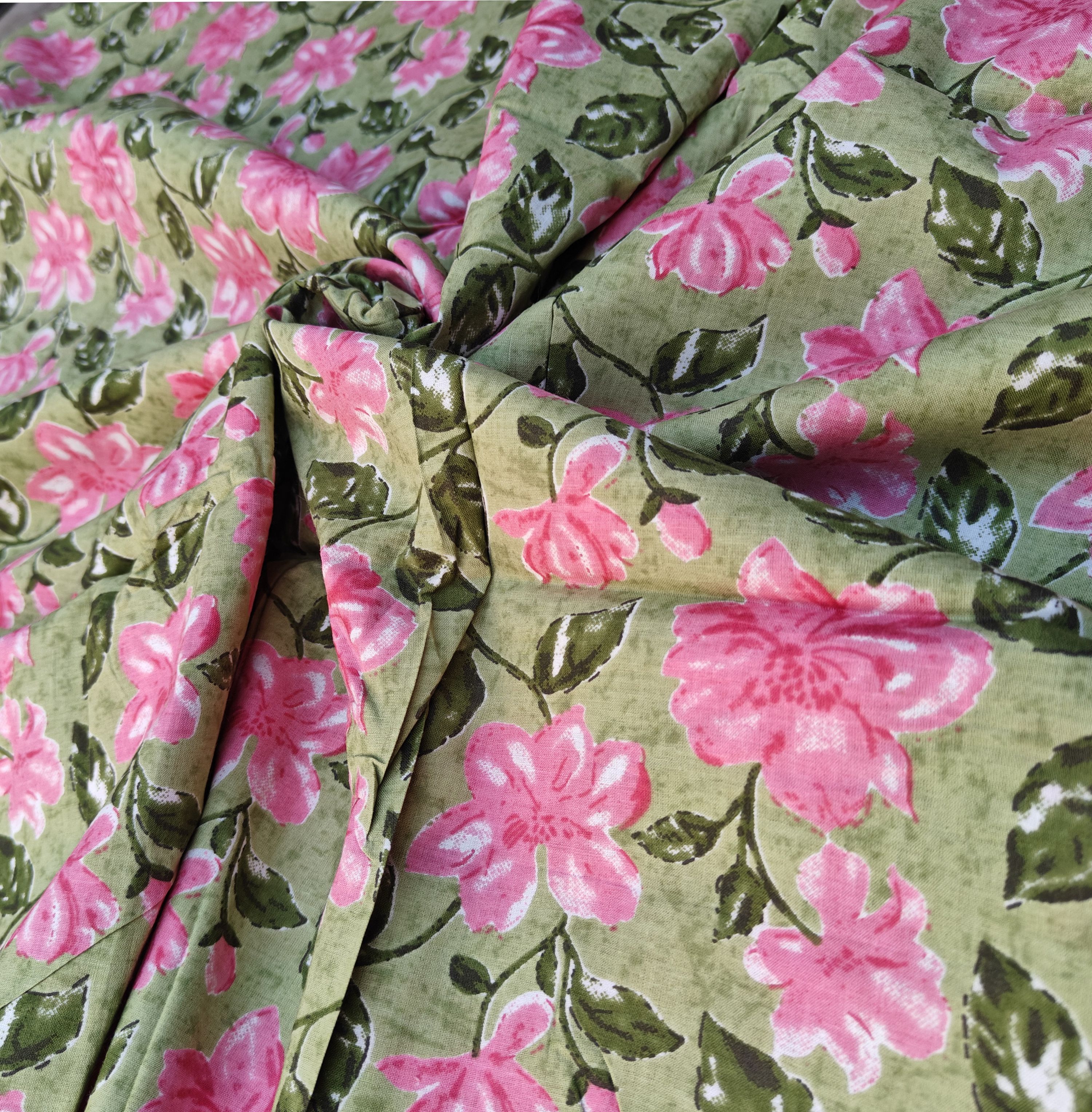 Unstitched Pure Cotton Kurta Fabric Printed-image-39