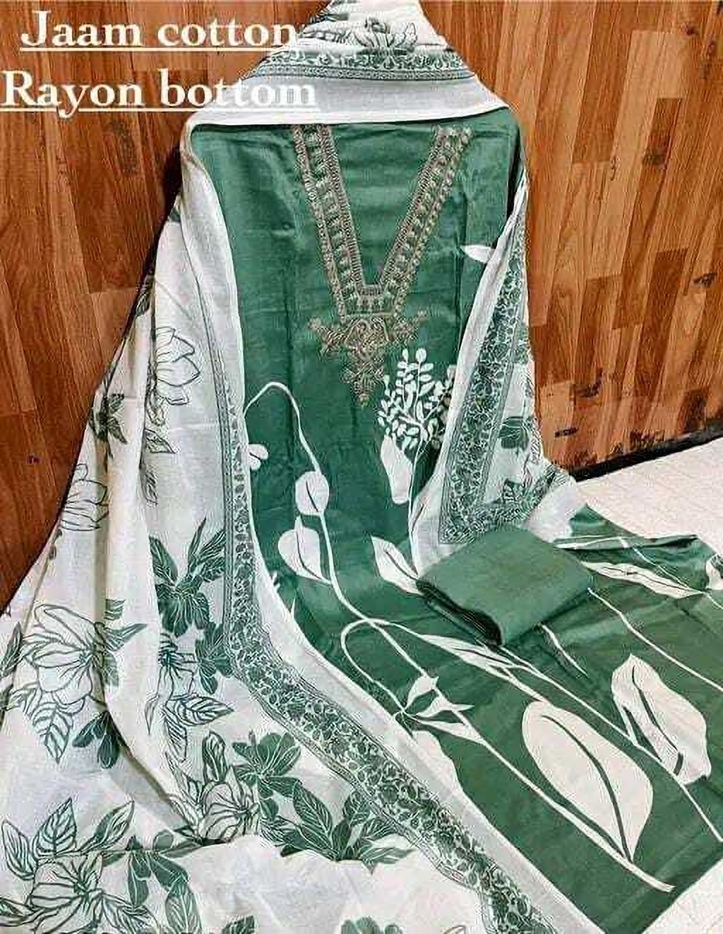 Unstitched Pure Cotton Salwar Suit Material Printed-image-6