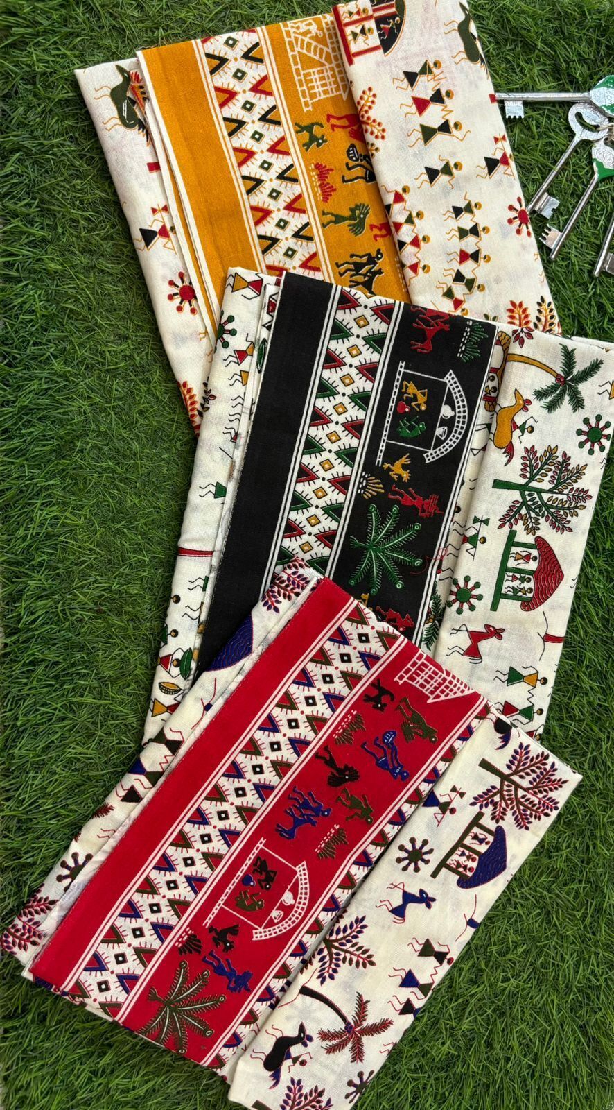 Unstitched Pure Cotton Blouse Material Printed-image-12