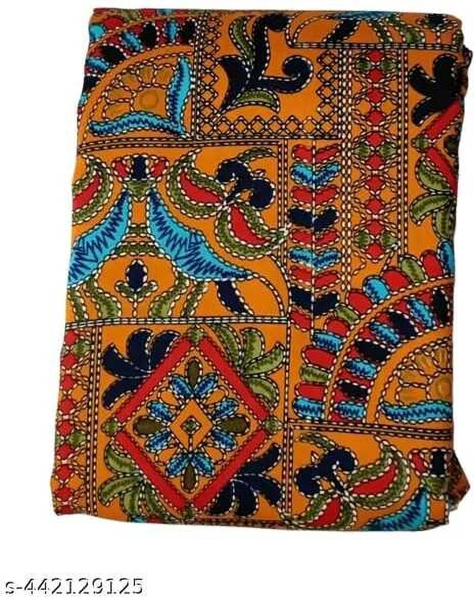 Unstitched Crepe Kurta & Patiyala Material Solid