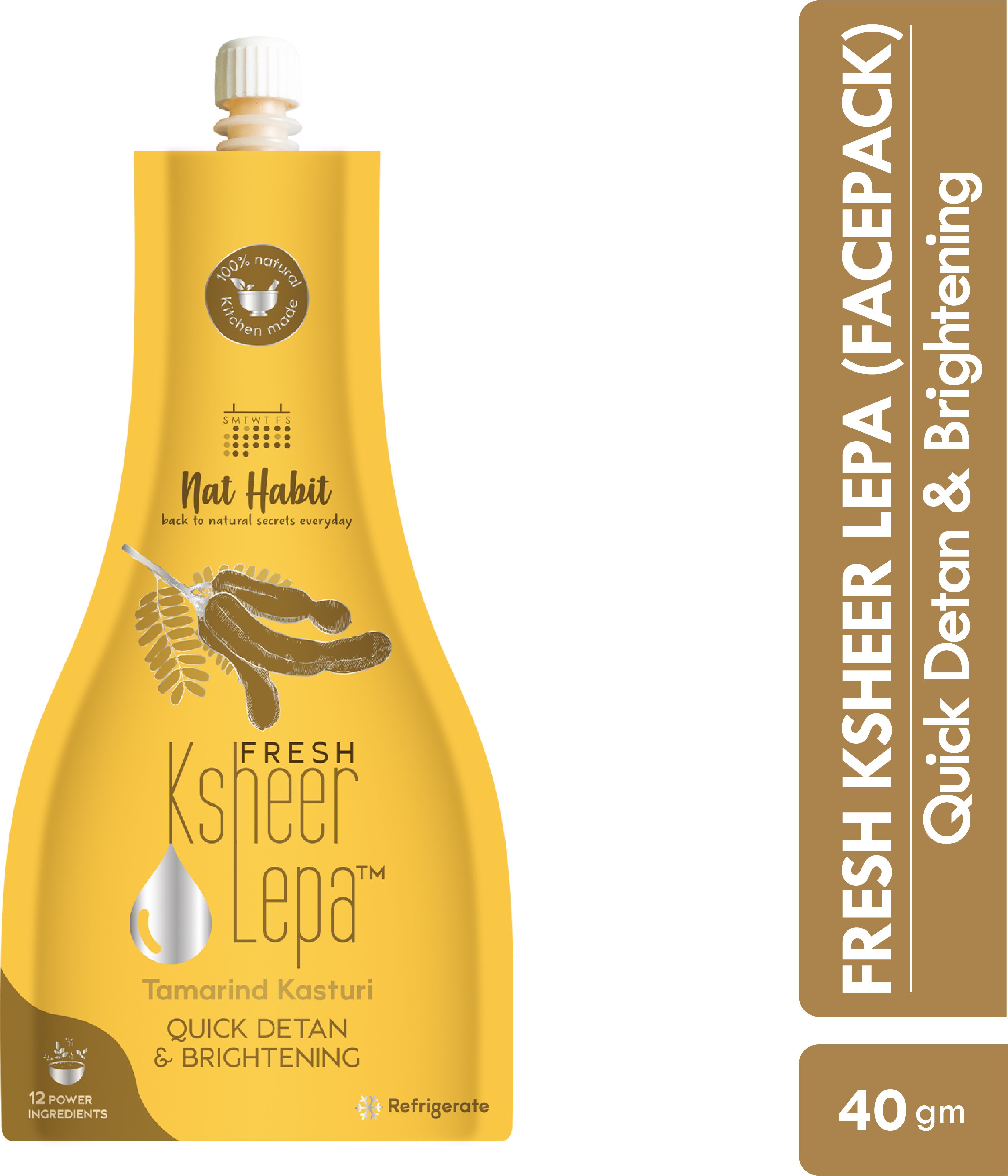 Nat Habit Fresh Tamarind Kasturi Ksheer Lepa Face Ma