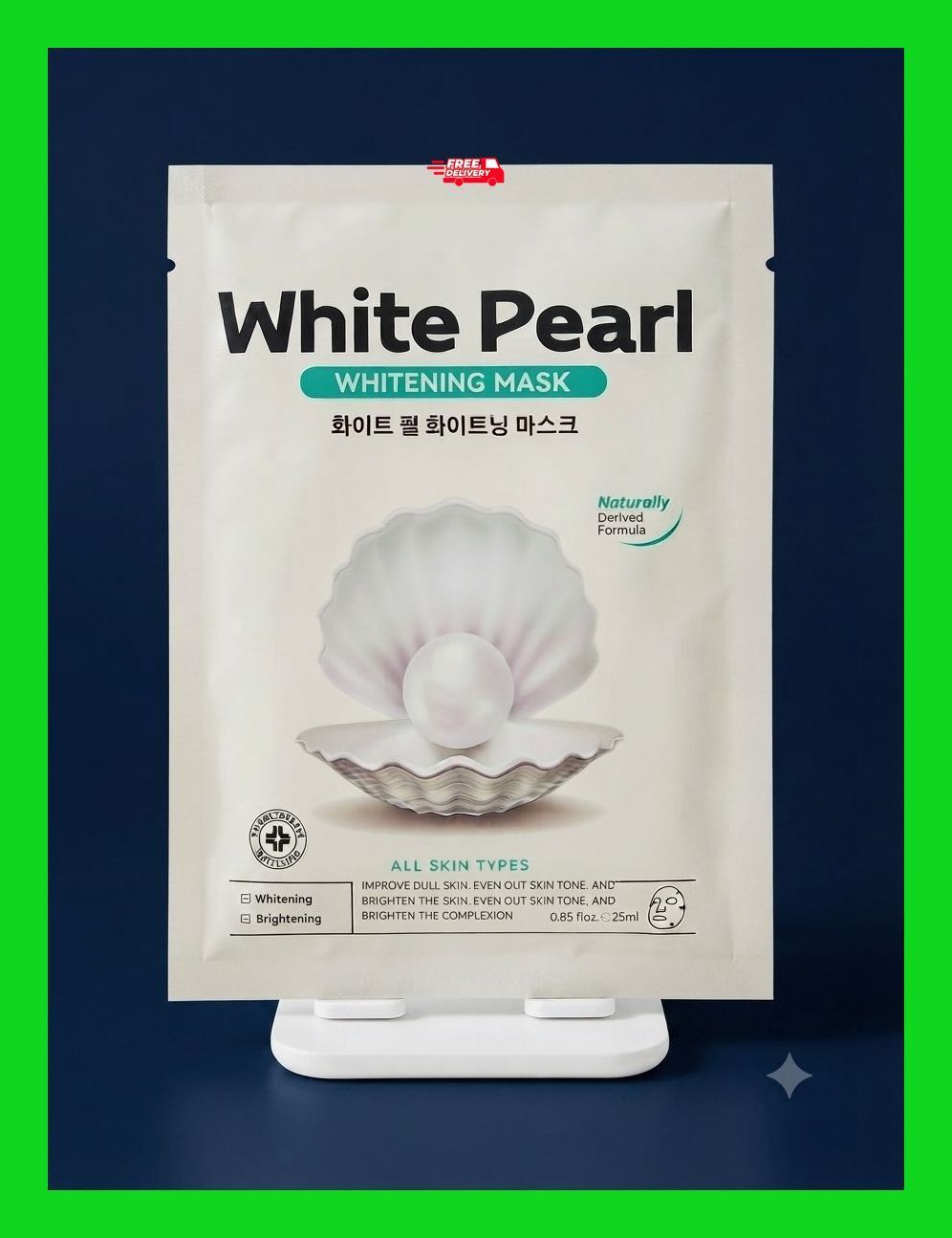 1 pcs White Pearl Antioxidant Mask, Hydrating, All Skin Types Face Shaping Mask-image-21