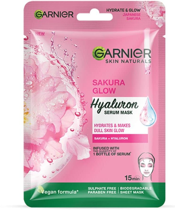 Garnier Skin Naturals, Sheet Mask, Hydrating & Incre