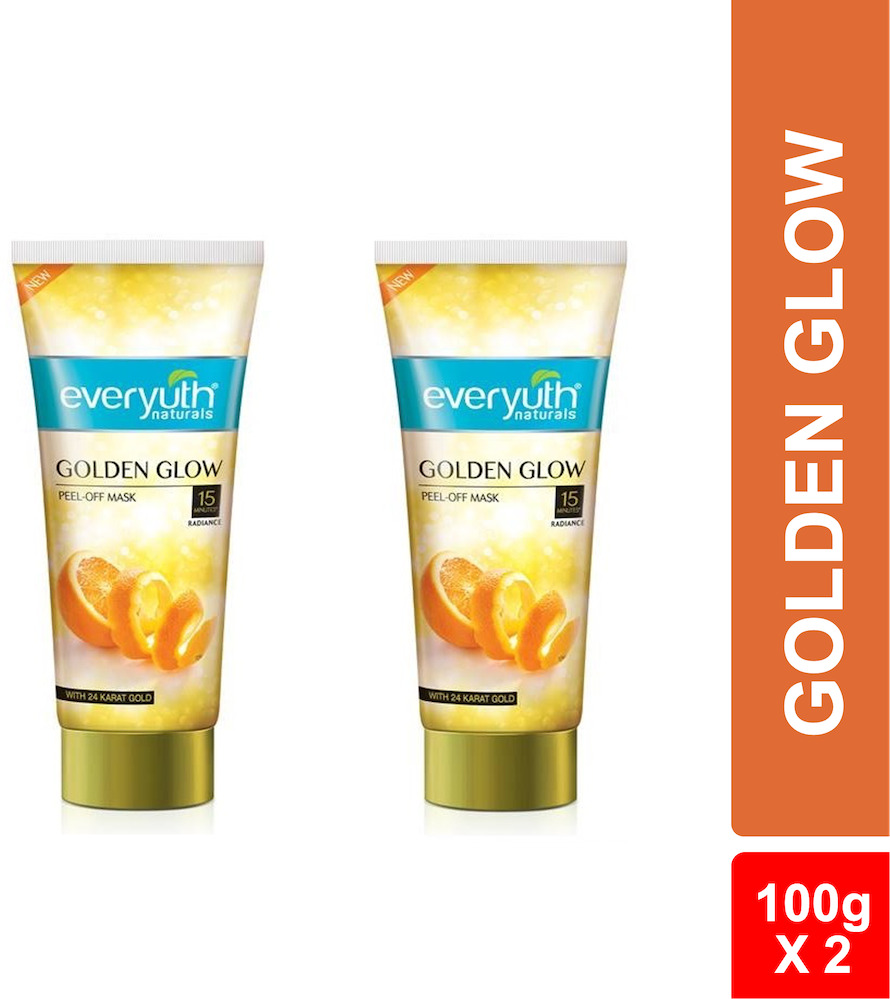 Everyuth Golden Glow Peel-off Mask, Pack of 2