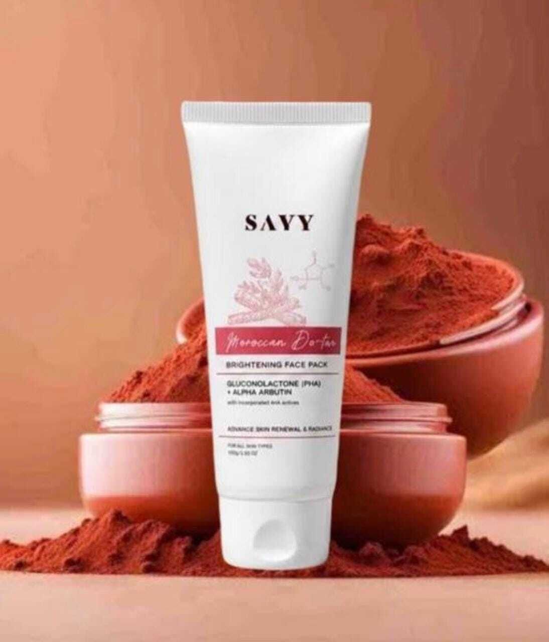 Moroccan Glow Face Pack for Dull & Tanned Skin – 100g-image-0
