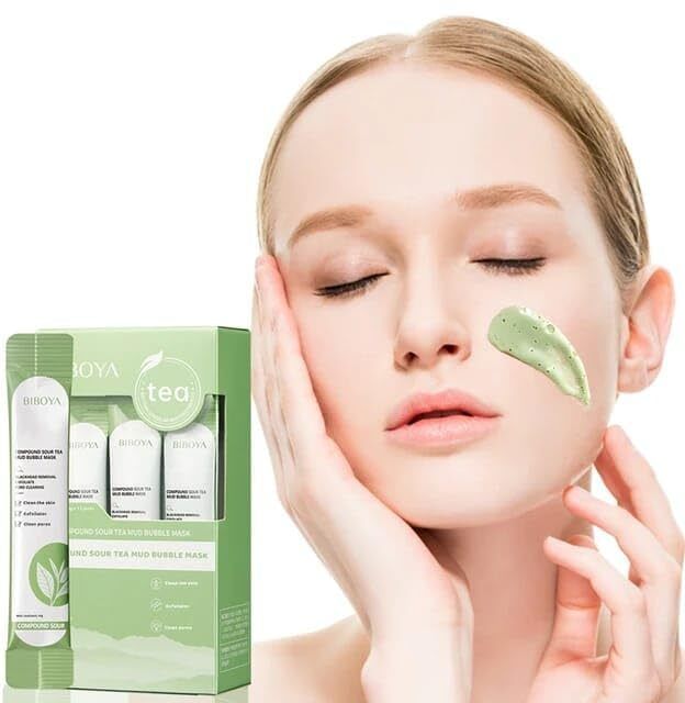 Green Tea Purifying Clay Mask (12Pcs) Face Shaping Mask-image-17