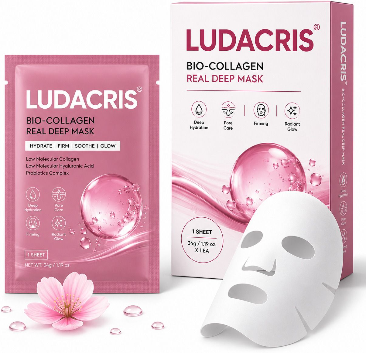 ludacris Bio-Collagen Real Deep Mask Sheet | Overnight Deep Collagen |Night Mask Face Shaping Mask-picture-33