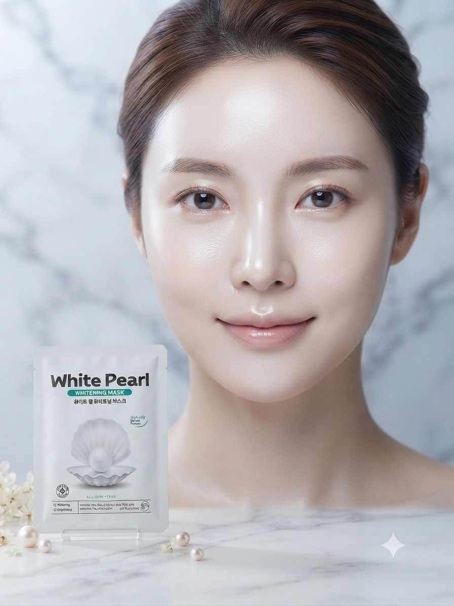 2 PCS Korean White Pearl Sheet Mask Hydrating Korean Beauty Face Shaping Mask-image-28